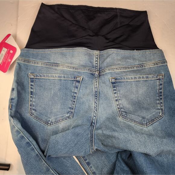 New Isabel Maternity Jeans Skinny Crossover Panel Stretch Jegging Size 4 - Picture 8 of 8